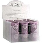 Jasmine & Lilly Essential Blend VOTIVE BOX SET, 18 ESSENTIAL BLENDS VOTIVES. EACH VOTIVE BURNS APPROX. 15 HRS.