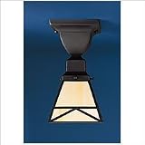 1270-OB - Hudson Valley Art Glass 1-Light Flush Mount in Old Bronze