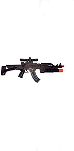 LED super combat vibration military style toy gun