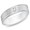 0.10 Carat G/VS2 Round Diamond Wedding Band in 18ct Solid White Gold