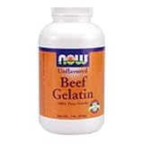 BEEF GELATIN NATURAL POWDER - 1 LB., (Now Food)