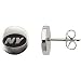 Stainless Steel New York Jets Logo Stud Earrings