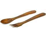 Woodard & Charles 12-Inch Salad Servers, Cherry Finish