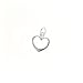 Sterling Silver Charm Sleek Open Heart 10mm