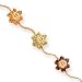 14k 7 Inch Genuine Fancy Floral Gemstone Rainbow Bracelet