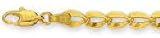 14k Yellow 4.5 mm Bumble Bee Link Anklet - 10 Inch