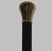14K Gold Plate Cap, Straight, Black Lacquered Ebony Shaft, Gentlemen's Cane