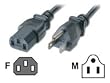 Cables To Go - 6 ft Universal 16AWG Power Cord
