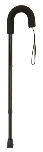 Duro-Med Deluxe Standard Adjustable Cane, Black
