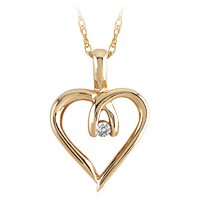 10kt. Gold Diamond Heart Pendant
