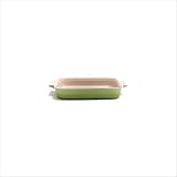 Le Creuset Stoneware 12-1/2-by-9-1/2-Inch Rectangular Baking Dish, Kiwi