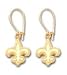 New Orleans Saints Team Logo Earrings In 14kt Gold