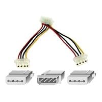 Belkin F2N503 Internal Drive Power ftftYftft Splitter Cable; 4Pin Male/ 2x4Sok Female; 6"