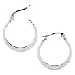 Jewelry Earrings 316L Stainless Steel Hoops WIDTH=16-mm Hypo-allergenic