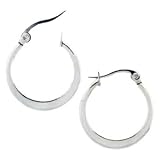 Jewelry Earrings 316L Stainless Steel Hoops WIDTH=16-mm Hypo-allergenic