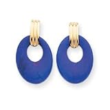 14k Lapis Hoop Earrings