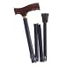 Cane Adjustable Folding Black with Plastic Pouch Carrying Case-lightweight