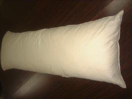 【日本製】 　オリジナル 羽根 ロング枕 抱き枕カバー付き 水鳥フェザー１００％　４３ｘ１００ｃm