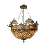 Meyda Tiffany 65857 Fish Scale-Catch Of The Day Inverted 3lt Fixture T/B