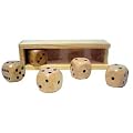 Boite de 5 d�s en bois