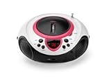 Produkt-Bild: Lenco SCD-38 Tragbares UKW-Radio mit CD/MP3-Player (USB 2.0) pink