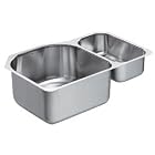 Moen Stainless Steel Undermount Double Bowl Kitchen Sink 22372 by