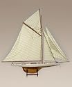 Authentic Models - Very Detailed Model Ship - Americas Cup Columbia 1901 - Ivory - Medium Size
