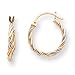 Jewelry : 14k Tri-Color Polished 2.5mm Twisted Hoop Earrings