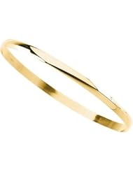 Clevereves 14K Yellow Gold 04.00 mm Half Round Bracelet