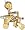 Baby in Walker, 14K White Gold Charm