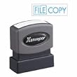 Xstamper 1821 Title Message Stamp, FILE COPY, Pre-Inked/Re-Inkable, Light Blue