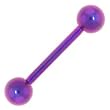 Solid Titanium Purple Barbell 3/8-4mm