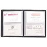 CRD768610 Card Holder,Business,48-Card Cap,5-3/8x4-3/8,Vinyl,Black