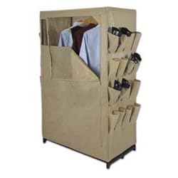 <b>Wardrobe with Zippered Door - (Khaki)</b>
