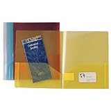 Transparent 2 Pocket Portfolio, 60 Sht Cap, 11'x8-1/2', Asst