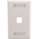 C2G 1 Socket Keystone Network/Multimedia Faceplate