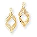 14k Polished Filigree Swirl Earrings Jackets - title=