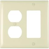 Pass & Seymour #SP826IU Ivory DPLX/Deco WallPlate
