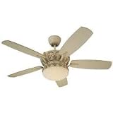 Monte Carlo Irish Slate with Irish Slate and Distrissed Cherry Kimberly 54-Inch Five-Blade Outdoor Ceiling Fan with Remote and Light Kit