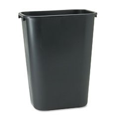 Rubbermaid Commercial Soft Molded Plastic Wastebasket, Rectangular, 10 1/4 Gallons, Black (295700BK)
