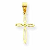 14k Cut-out Cross Pendant