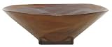 Colorful Recycled Art Glass Brown Small Square Bowl 9.25D Set / 2