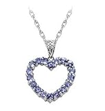 10kt. White Gold, Tanzanite Heart Pendant