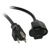 C2G / Cables to Go 03114  18 AWG Outlet Saver Power Extension Cord NEMA 515R to NEMA 515P, Black (3 feet/0.91 Meters)