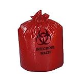 MEDLINE INDUSTRIES NON151717 Red Liners - Biohazard - Low Density - 17 Inch x 17 Inch 1.5 mil 4 gallon red - 1 Case