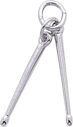 Drum Sticks Charm by Rembrandt Charms