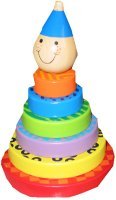 Childrens Toyshop  Toys : Stacking Clown Wooden Toy