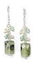 Anti-Tarnish Sterling Silver Genuine Green Kyanite, Aventurine, and Freshwater Pearl Hook Earrings