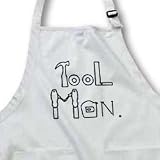 Tool Man in Tools Outline - Waist Apron With Pockets