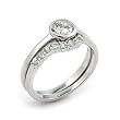 Elegant Bezel CZ Wedding Set